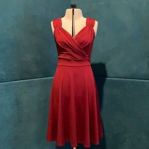 Women’s Vintage Sleeveless Cocktail Swing dress, Grace Karin, Small, Wine Red.